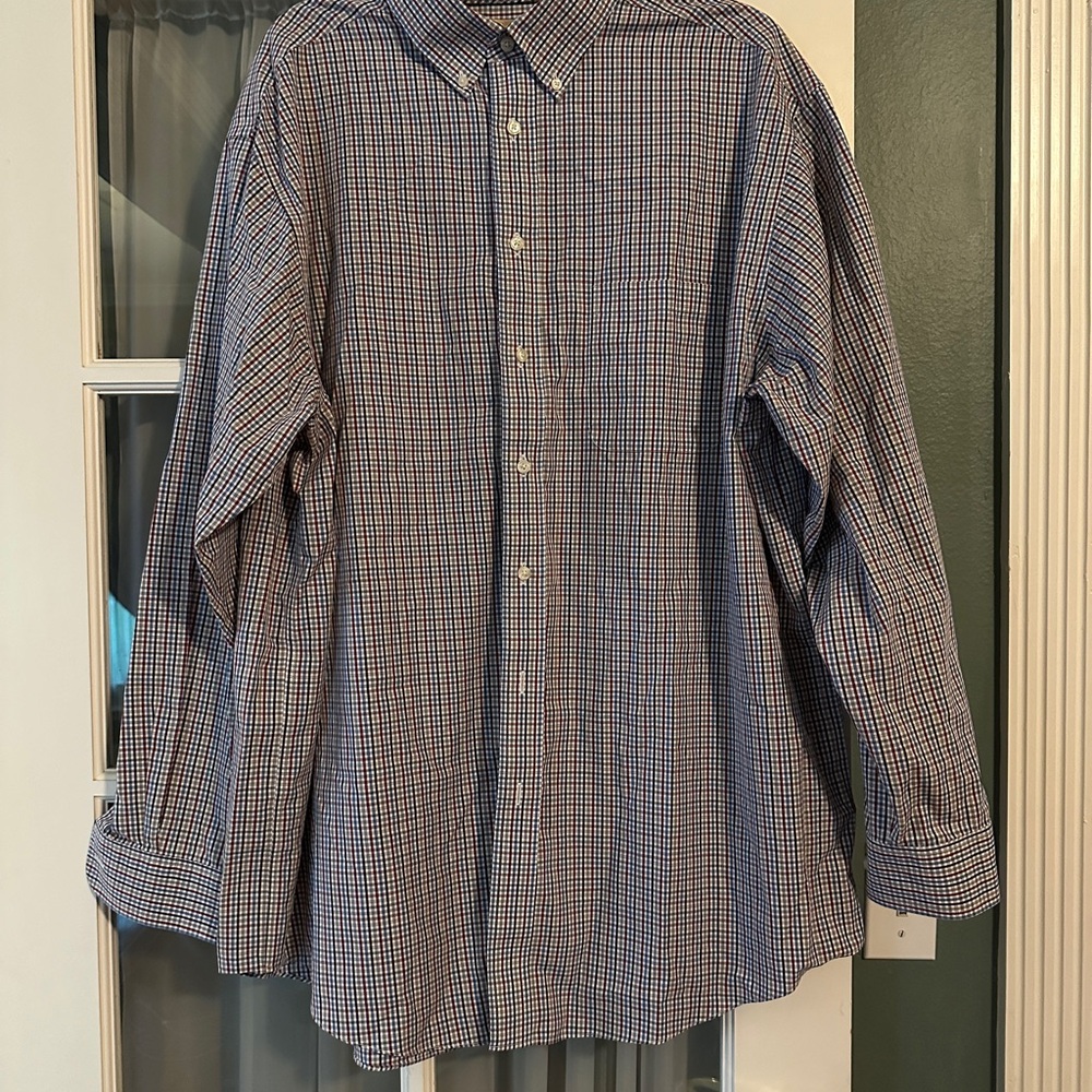 RoundTree &Yorke Gold Label Button Non-Iron EZ Wash 100% Cotton 2XT Multicolor